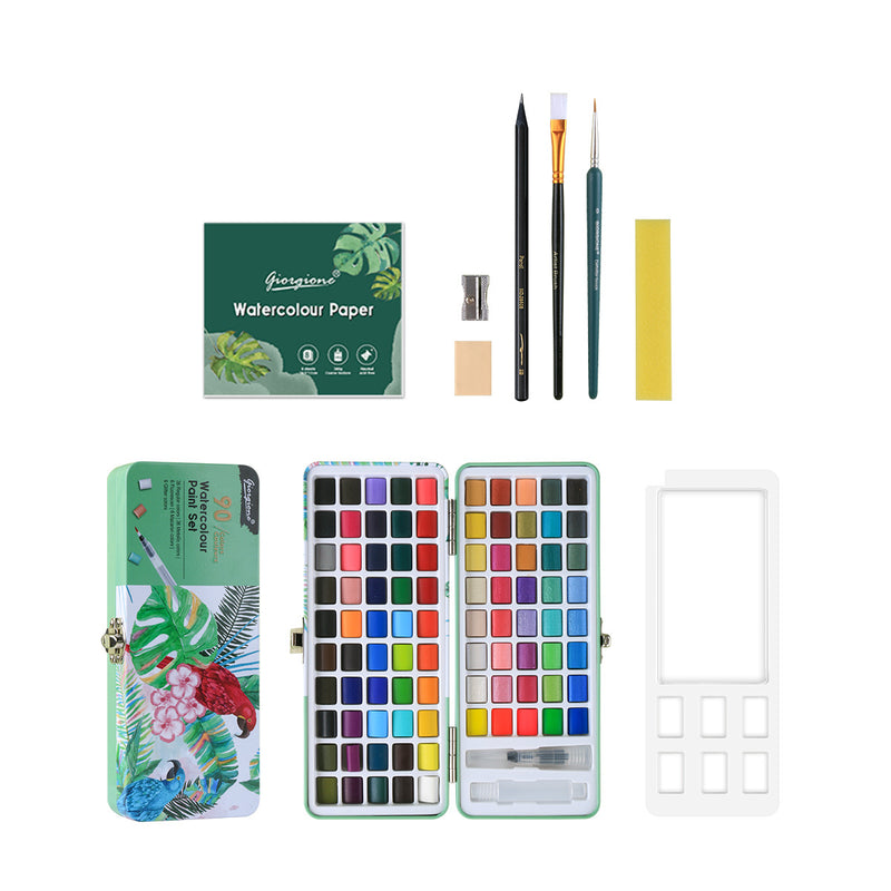 Watercolor paint set - 50/72/90/100/128/168 colors - Oil Painting Haven Oil Painting Haven