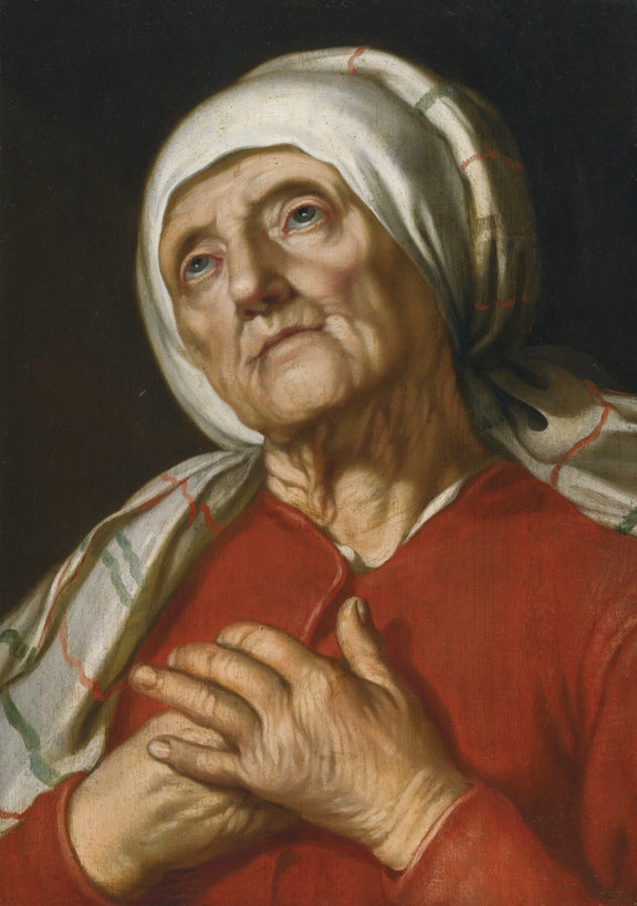 ABRAHAM BLOEMAERT-PORTRAIT OF A WOMAN PRAYING - Oil Painting Haven Oil Painting Haven