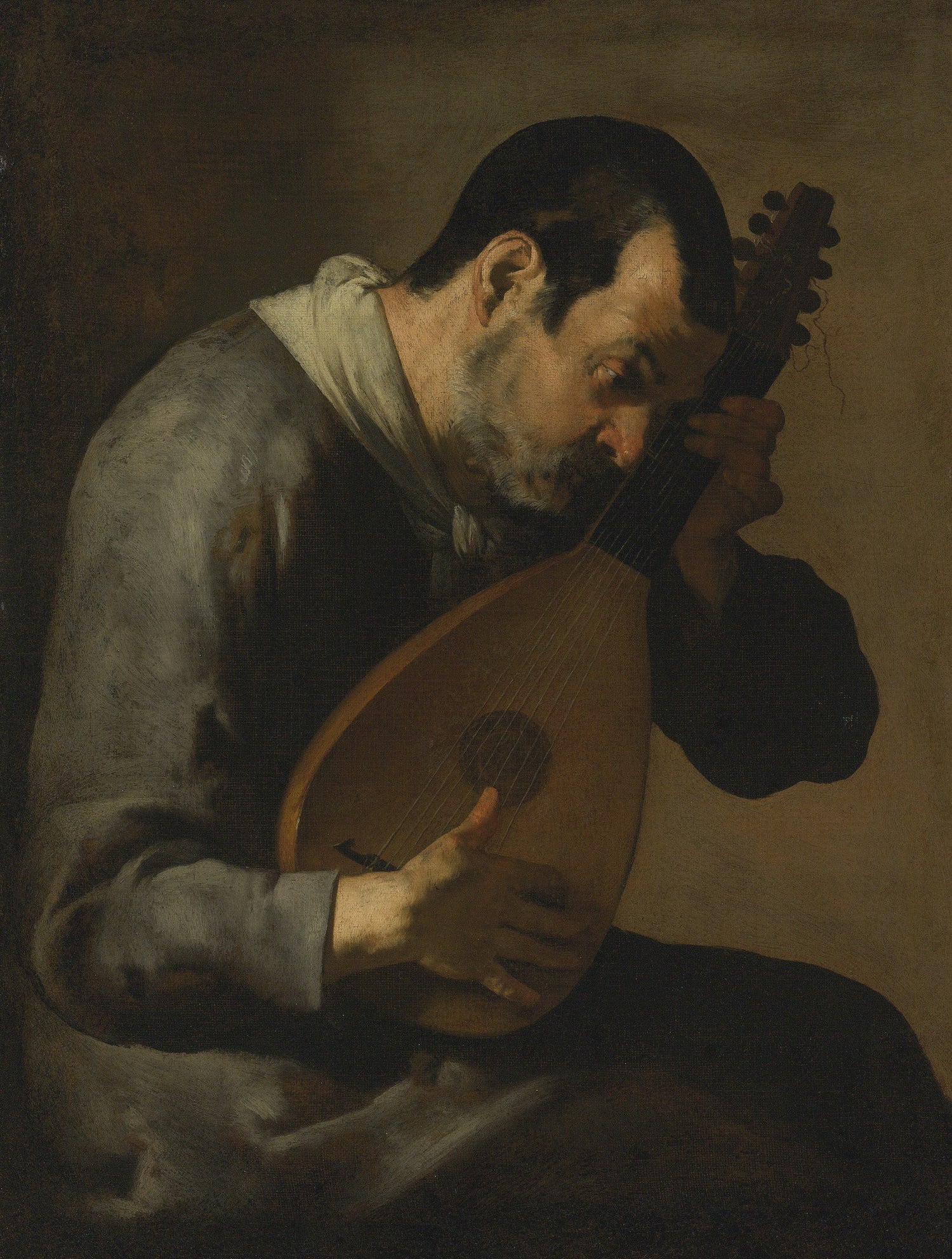 ANNUNCIATION-A MAN PLAYING A LUTE - Oil Painting Haven