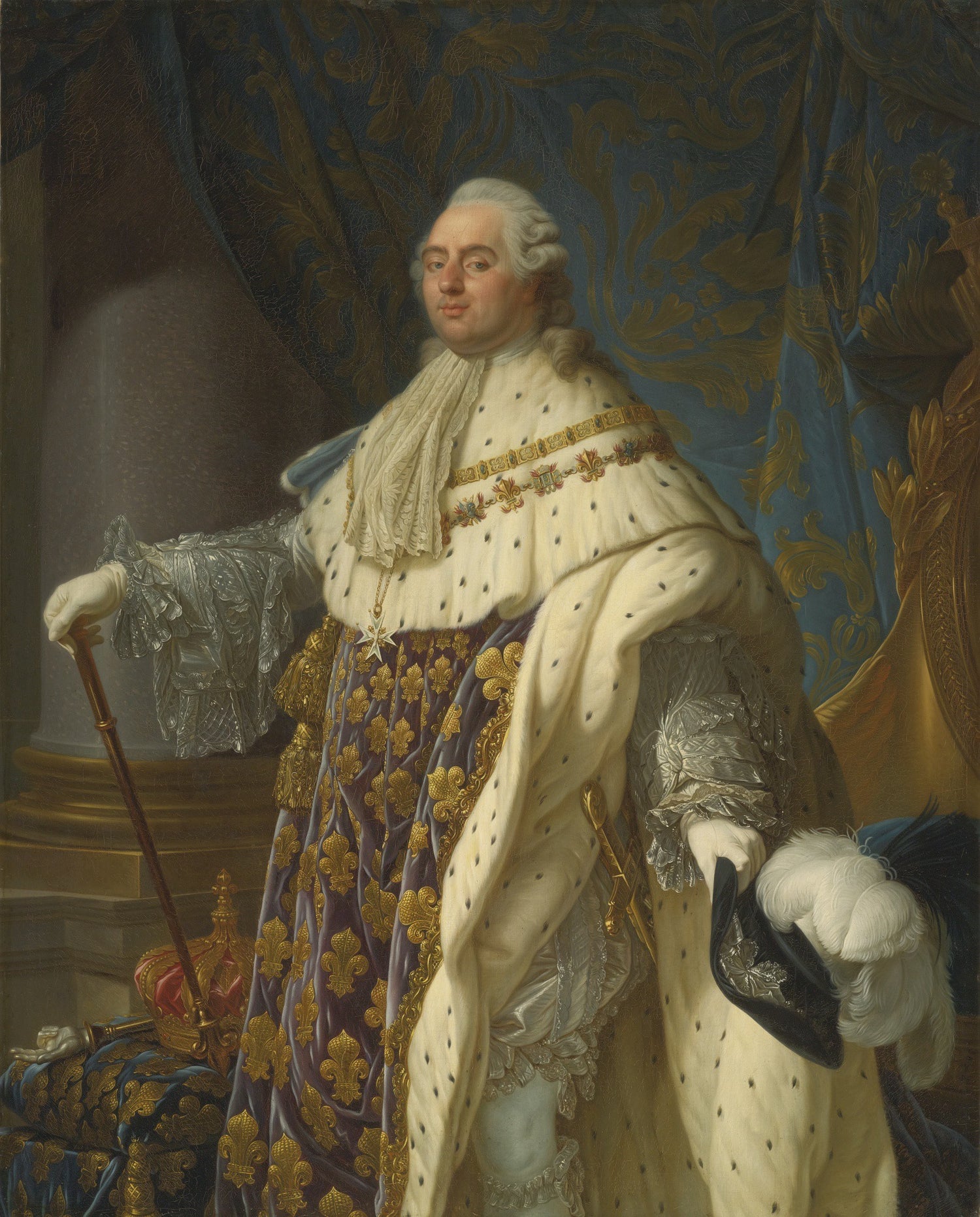 ANTOINE-FRANCOIS CALLET-PORTRAIT OF KING LOUIS XVI - Oil Painting Haven