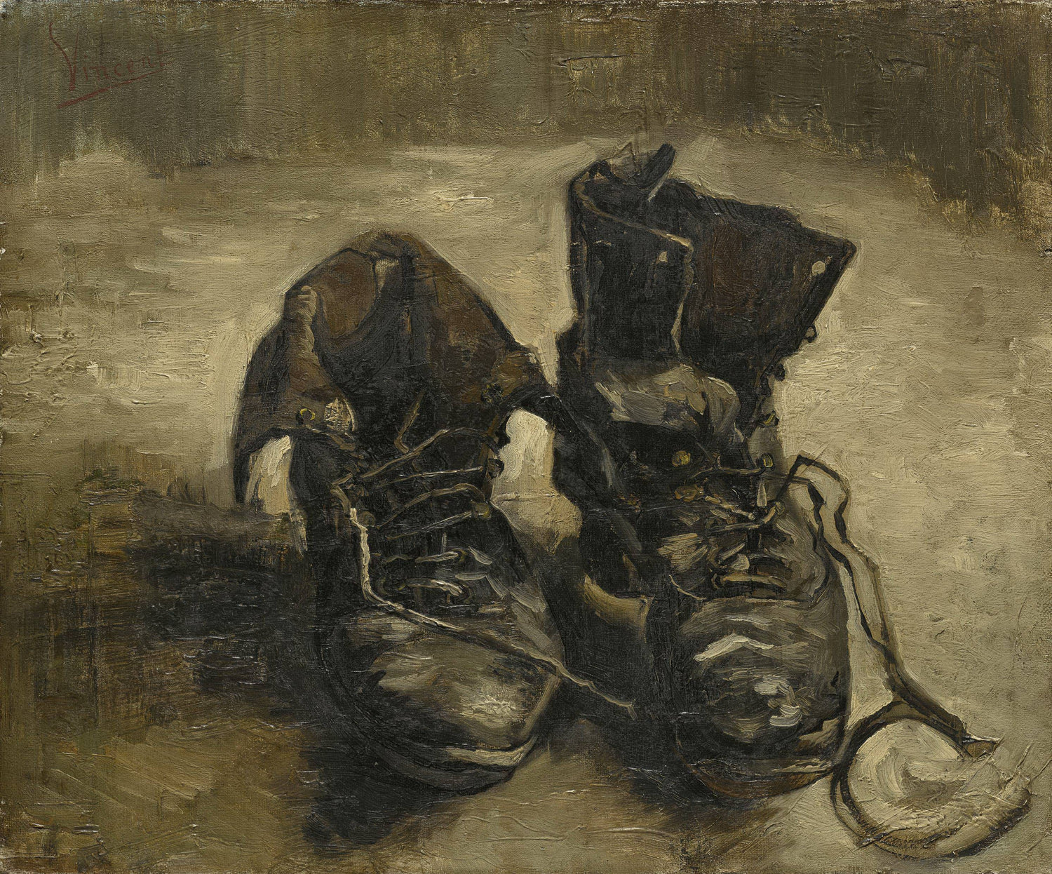 A Pair of Shoes2 - Oil Painting Haven