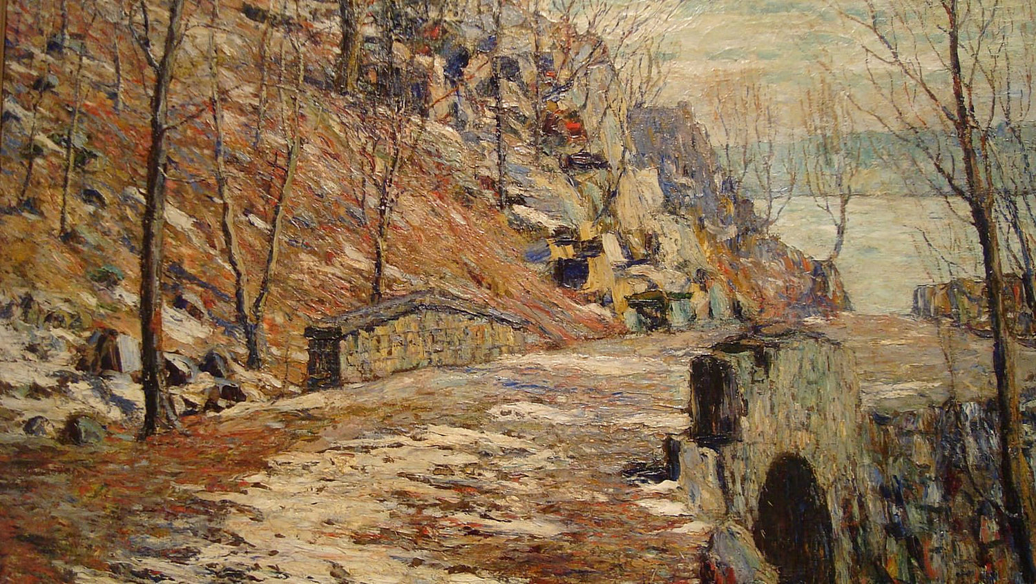 A Road by the Palisades (detail), 1911 - Oil Painting Haven