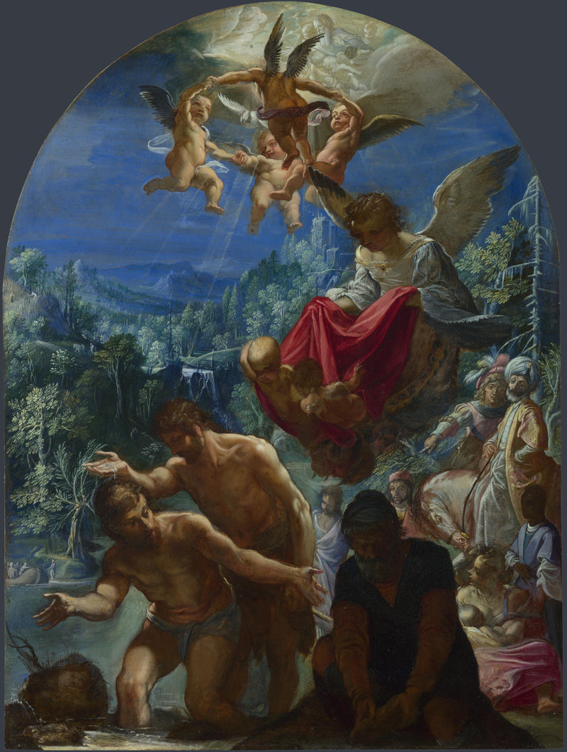 Adam Elsheimer - The Baptism of Christ - Oil Painting Haven Oil Painting Haven