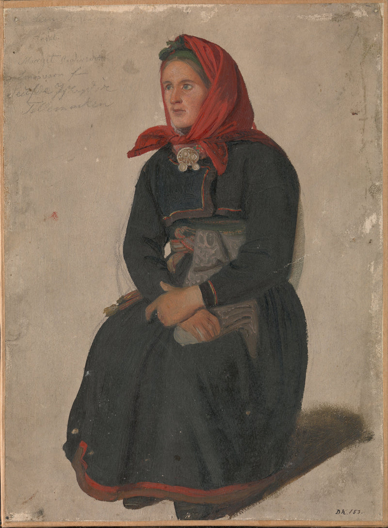 Adolph_Tidemand_-_Peasant_Woman_from_Telemark - Oil Painting Haven Oil Painting Haven