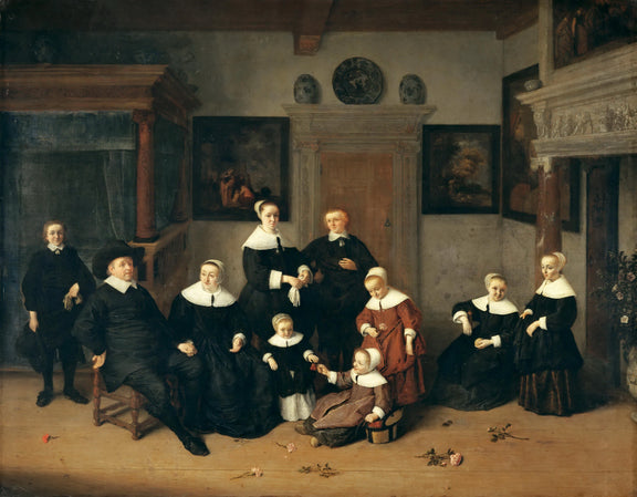 Adriaen van Ostade -- Family Portrait - Oil Painting Haven Oil Painting Haven