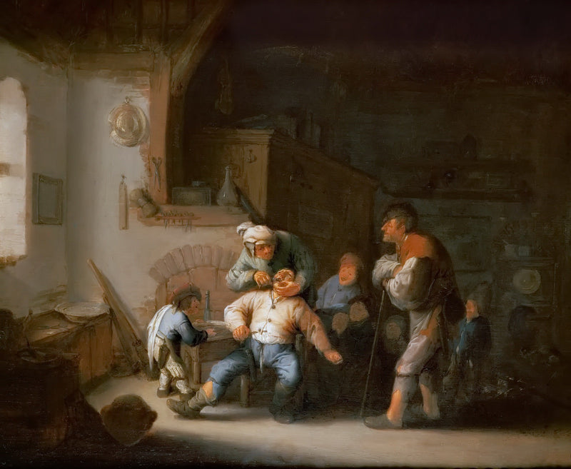 Adriaen van Ostade -- The Village Barber - Oil Painting Haven Oil Painting Haven