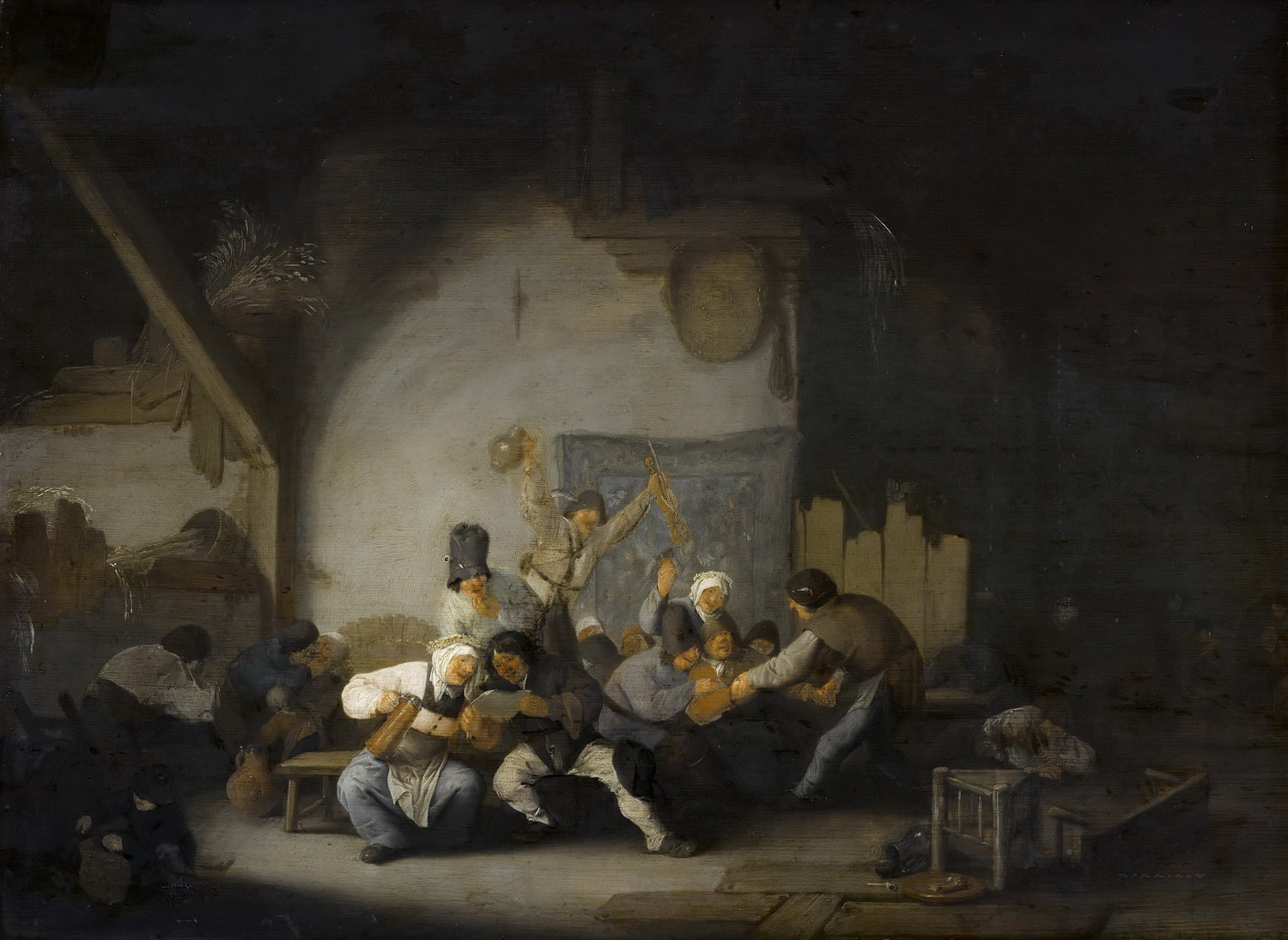 Adriaen van Ostade - Peasants Making Merry - Oil Painting Haven