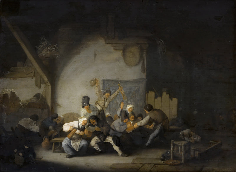 Adriaen van Ostade - Peasants Making Merry - Oil Painting Haven Oil Painting Haven