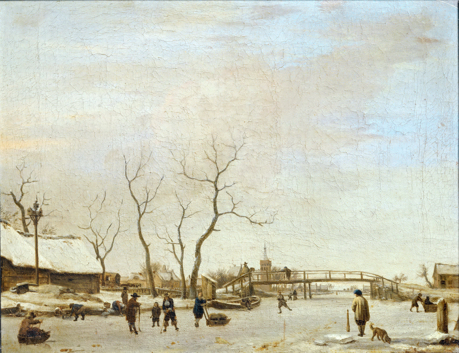 Adriaen van de Velde -- Frozen Canal - Oil Painting Haven