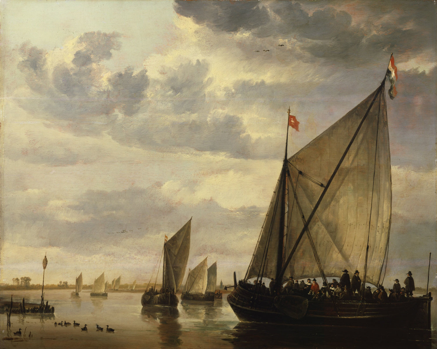 Aelbert Cuyp - River Scene, 17th century - Oil Painting Haven