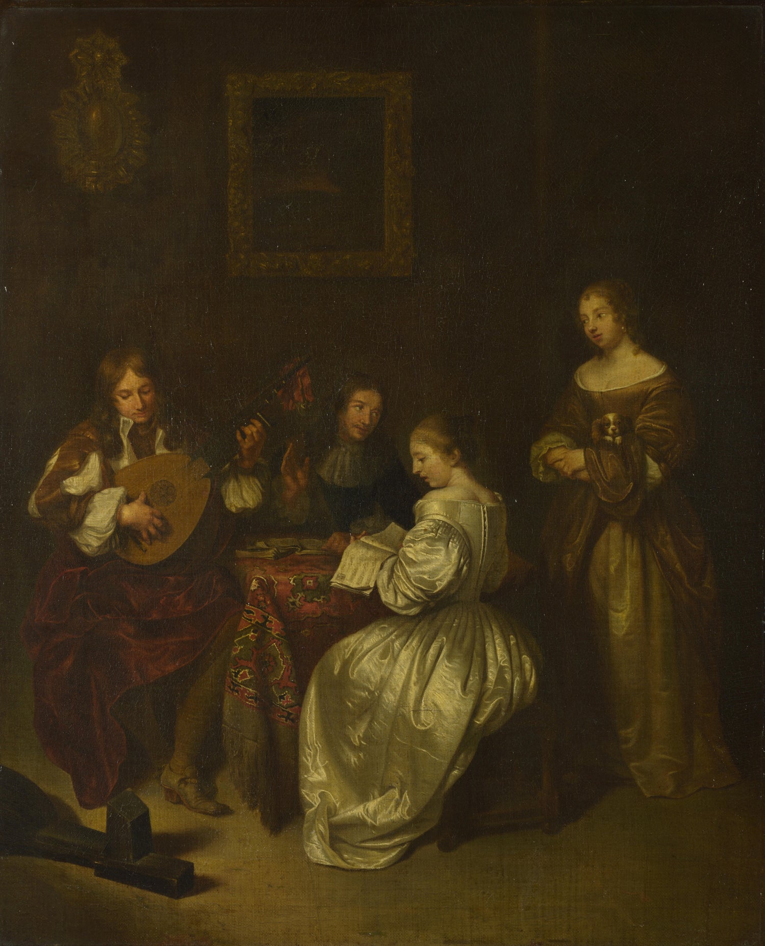 After Caspar Netscher - A Musical Party - Oil Painting Haven