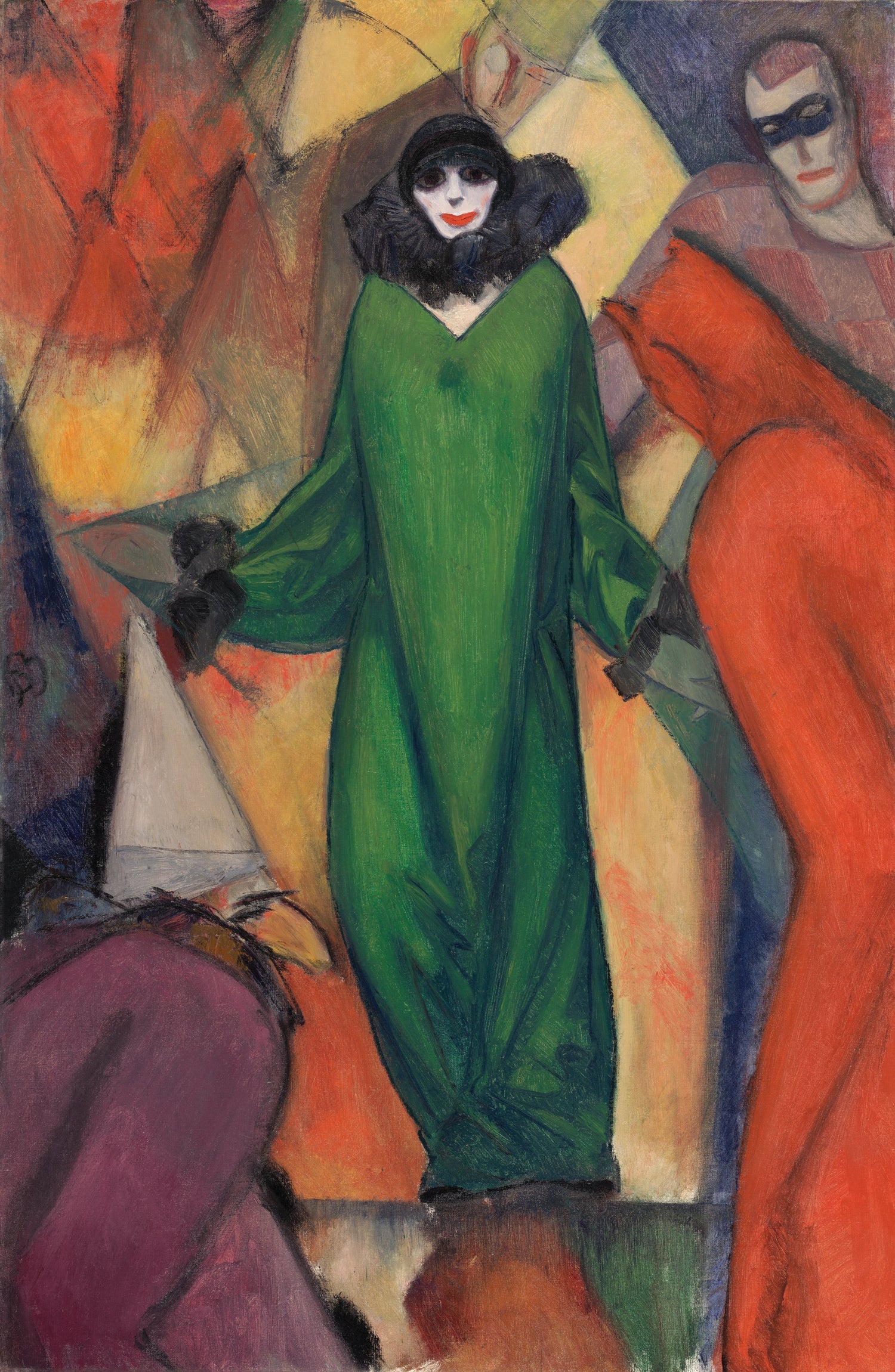 Albert Bloch - The Green Domino, 1913 - Oil Painting Haven