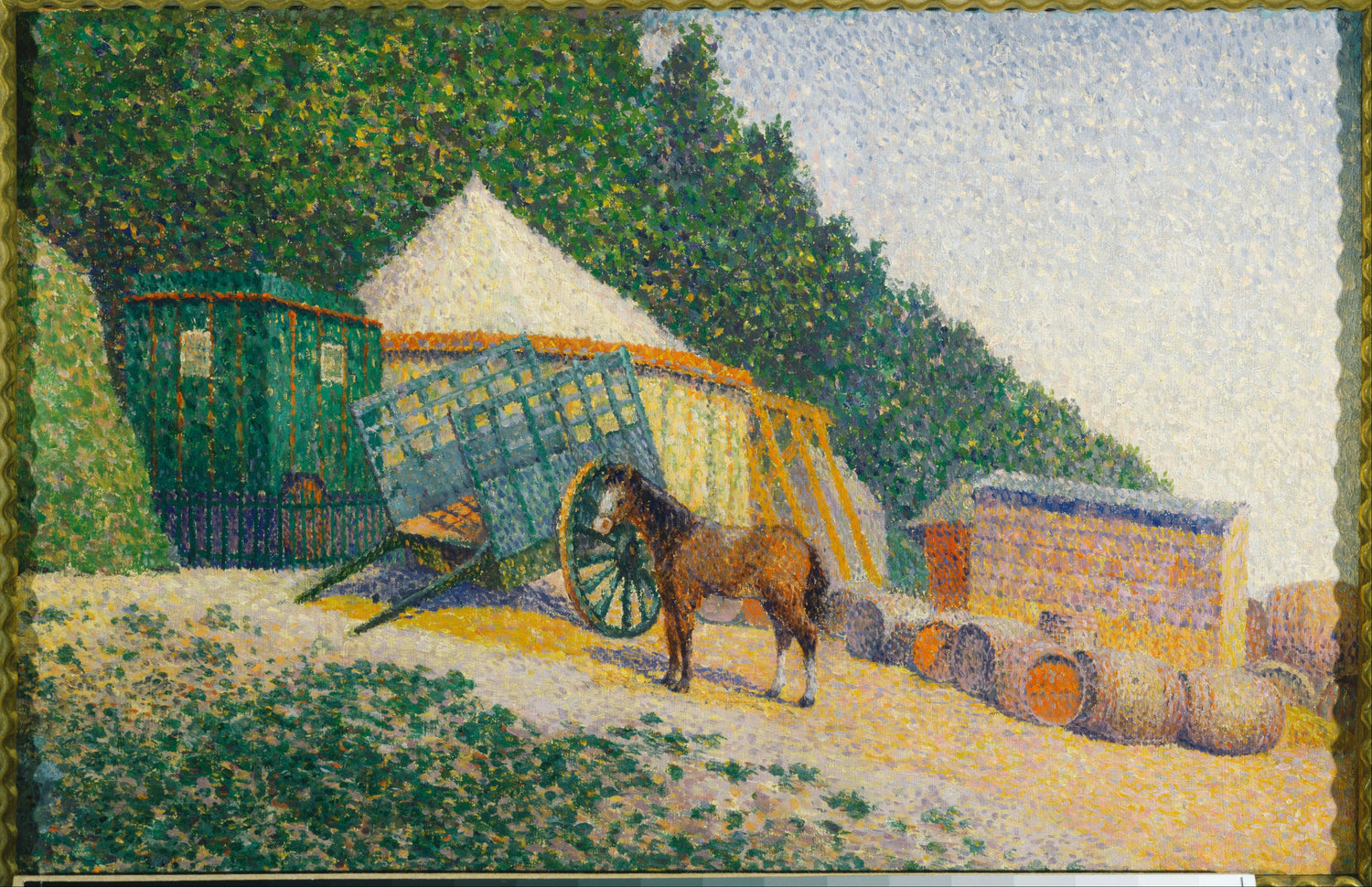 Albert Dubois-Pillet (1846–1890)-Little Circus Camp - Oil Painting Haven