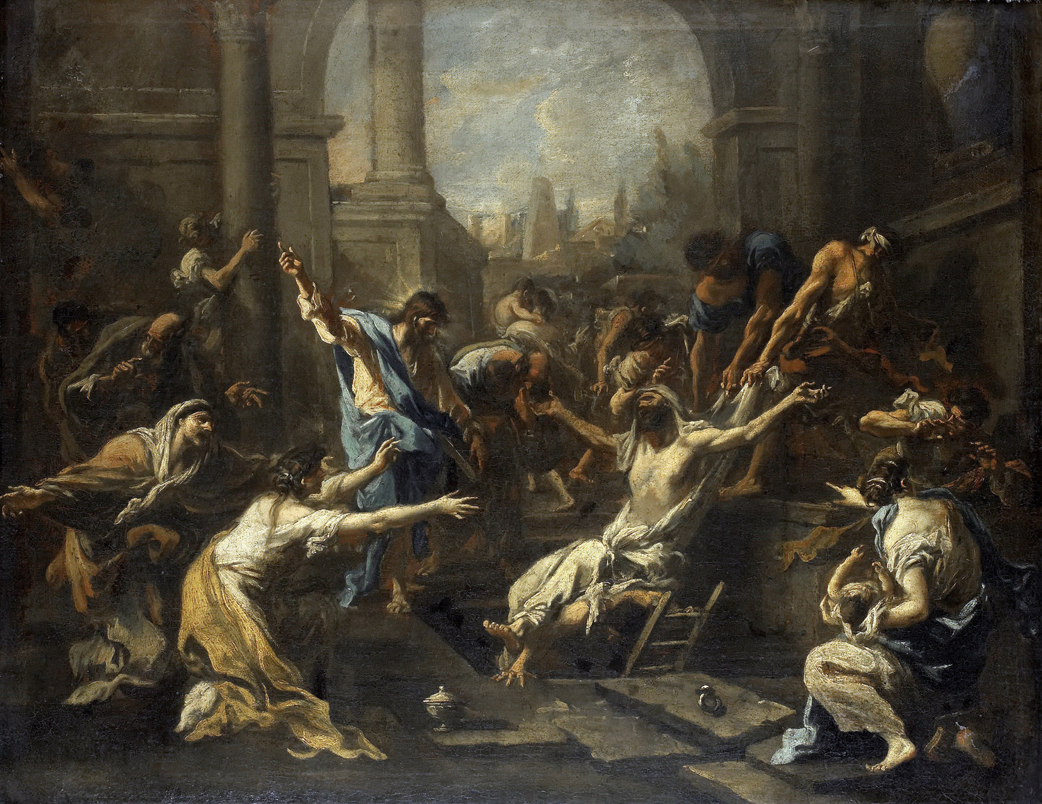 Alessandro Magnasco - The Raising of Lazarus - Oil Painting Haven