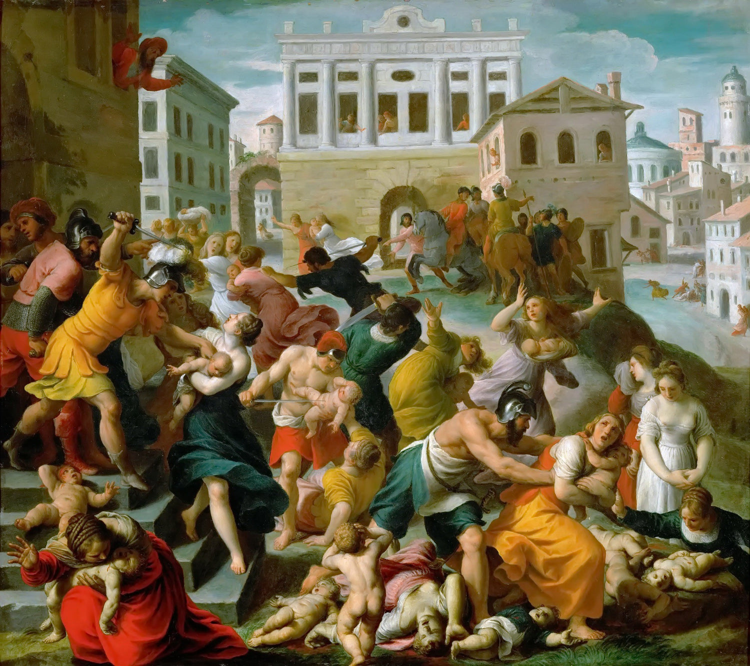 Alessandro Turchi -- Massacre of the Innocents - Oil Painting Haven