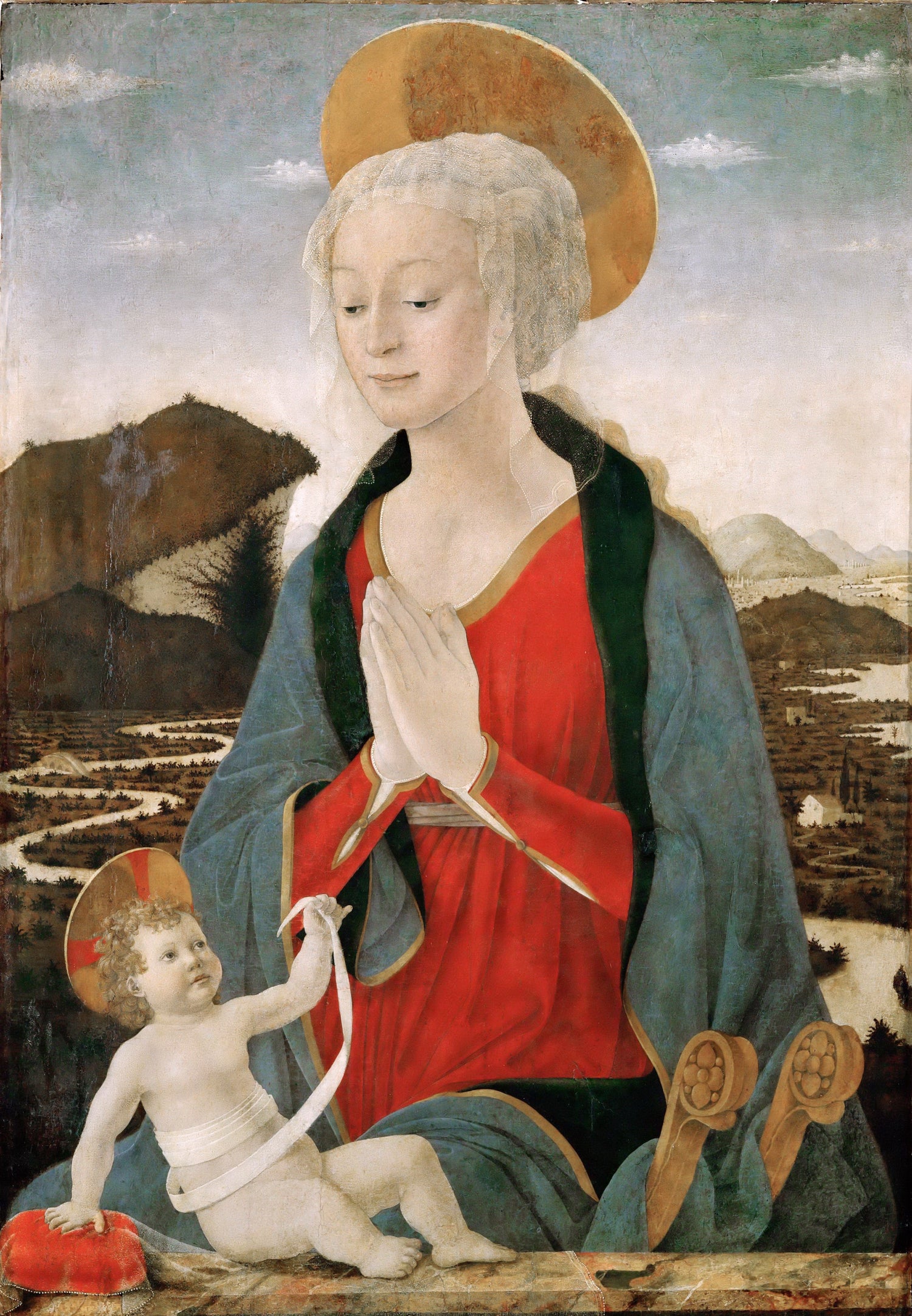 Alessio Baldovinetti (c.1425-1499) -- Madonna and Child - Oil Painting Haven