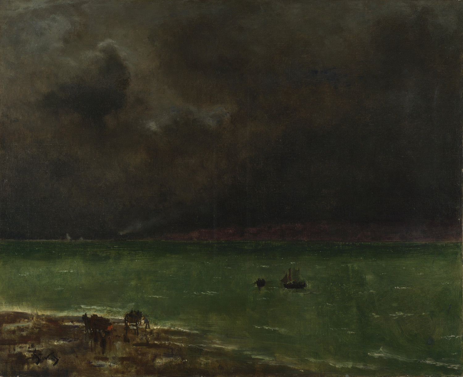 Alfred Stevens - Storm at Honfleur - Oil Painting Haven