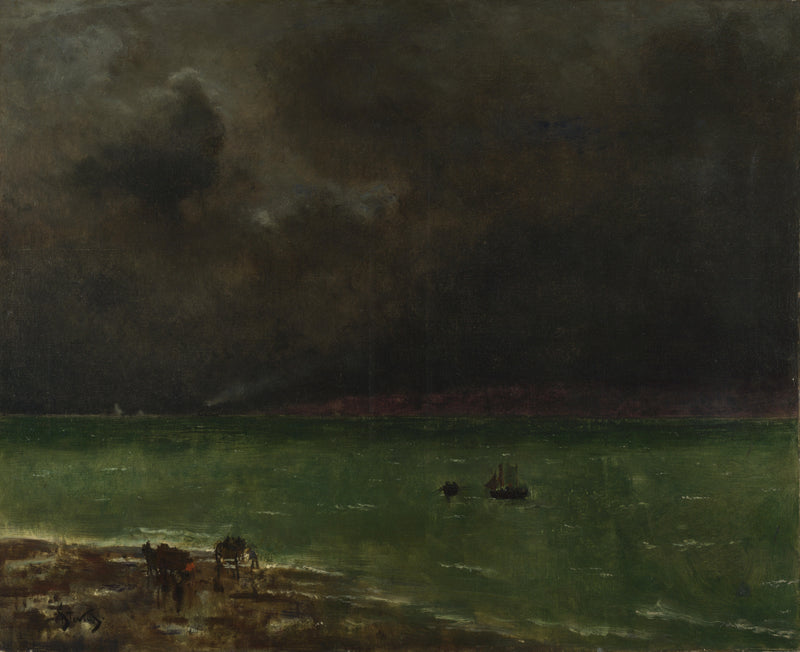 Alfred Stevens - Storm at Honfleur - Oil Painting Haven Oil Painting Haven