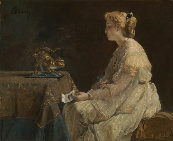 Alfred Stevens - The Present - Oil Painting Haven Oil Painting Haven