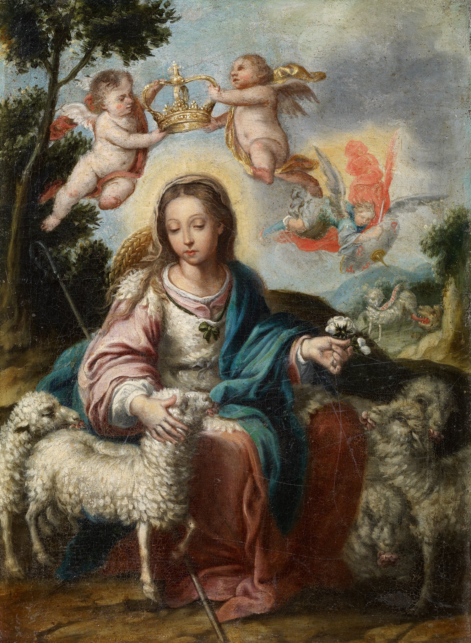 Alonso_Miguel_De_Tovar_Divine_Shepherdess - Oil Painting Haven