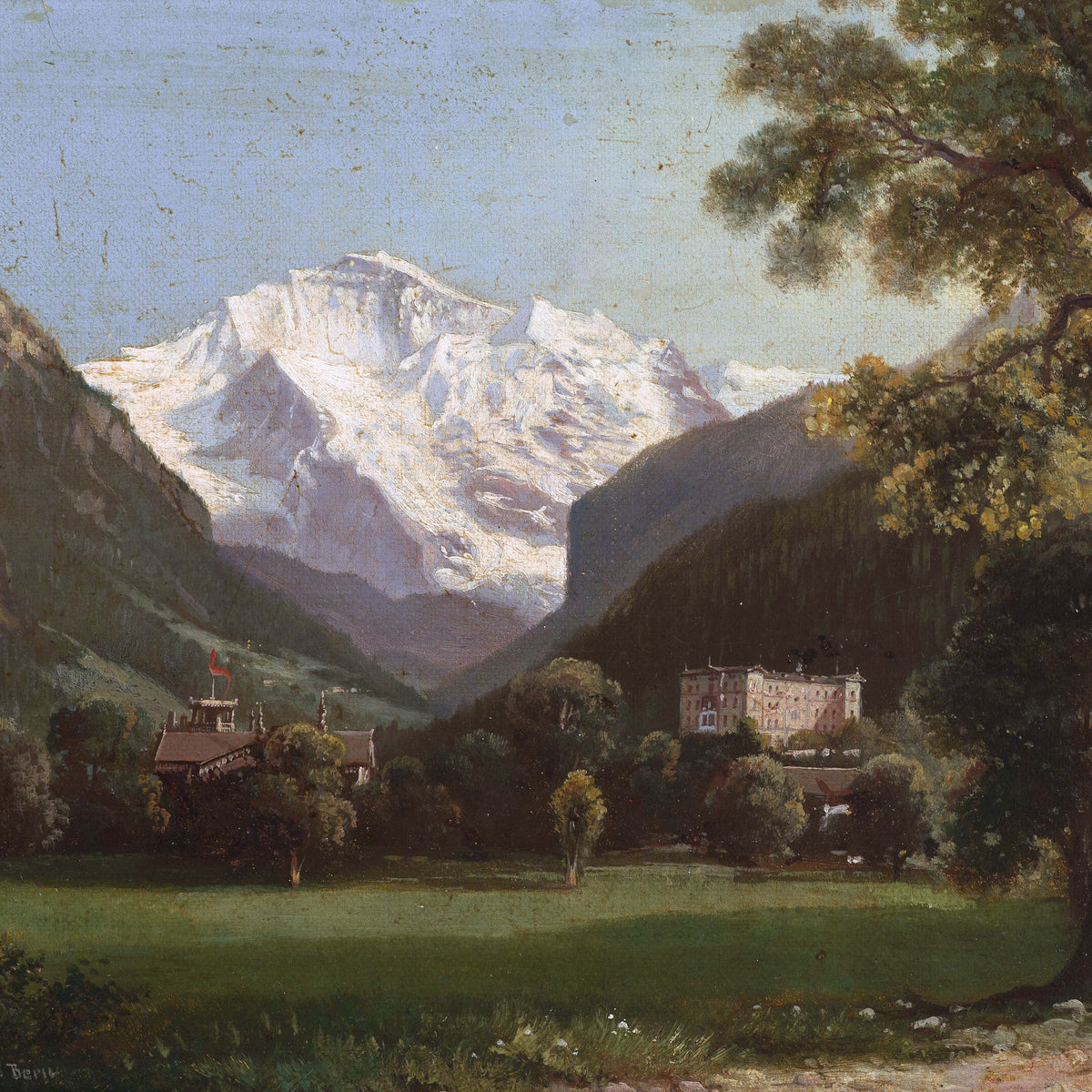 Landschaftsölgemälde - Alpenlandschaft Ölgemälde