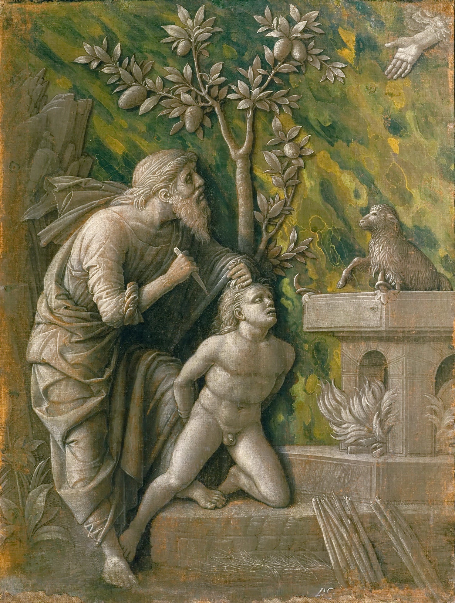 Andrea Mantegna -- Sacrifice of Isaac - Oil Painting Haven