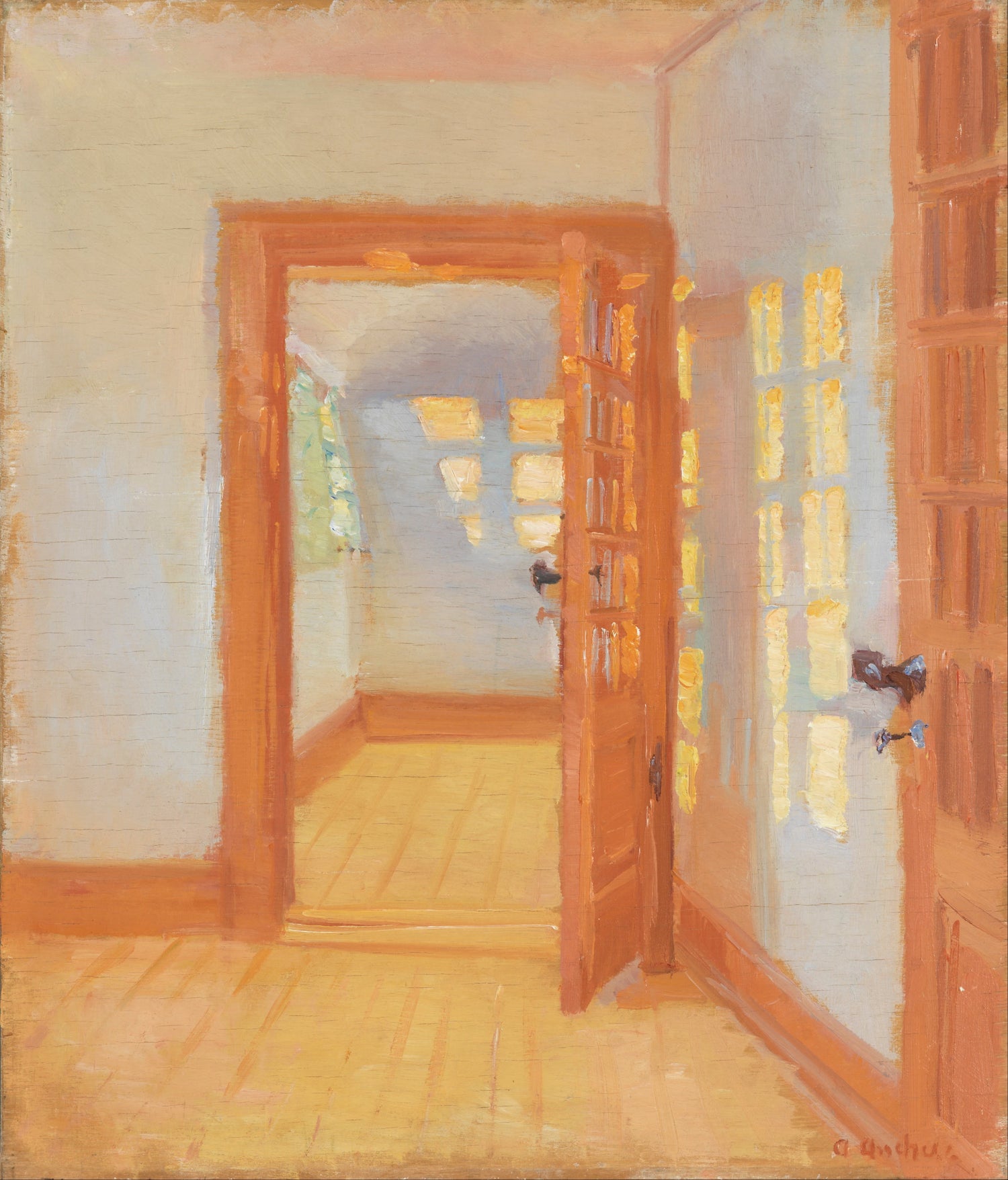 Anna Ancher- Interior Brondum's annex - Oil Painting Haven