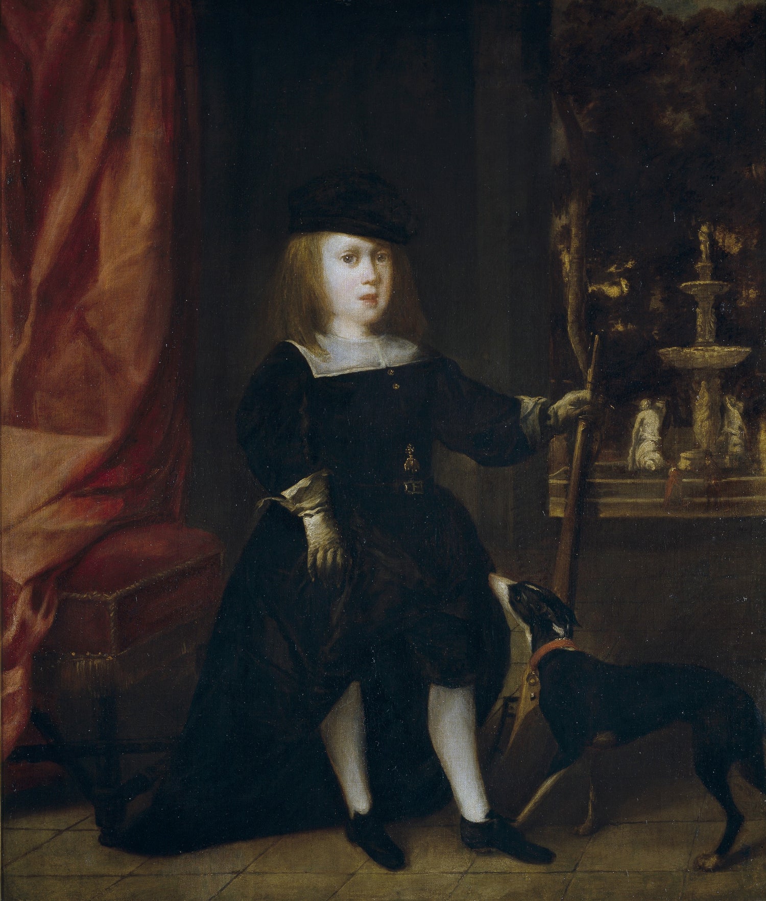 Anónimo-Carlos II, niño-118 cm x 99 cm - Oil Painting Haven