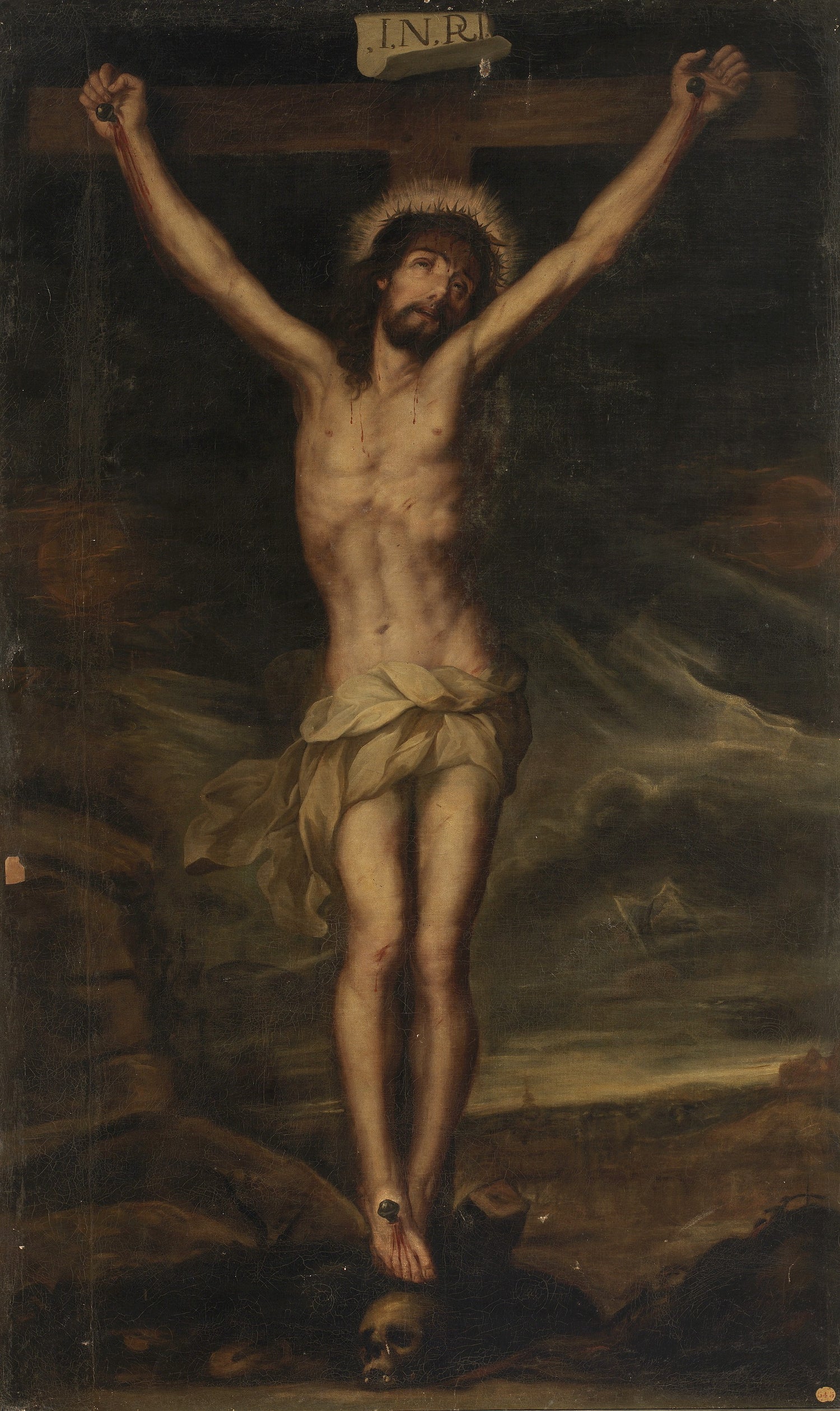 Anónimo-Cristo crucificado-209 cm x 123 cm - Oil Painting Haven