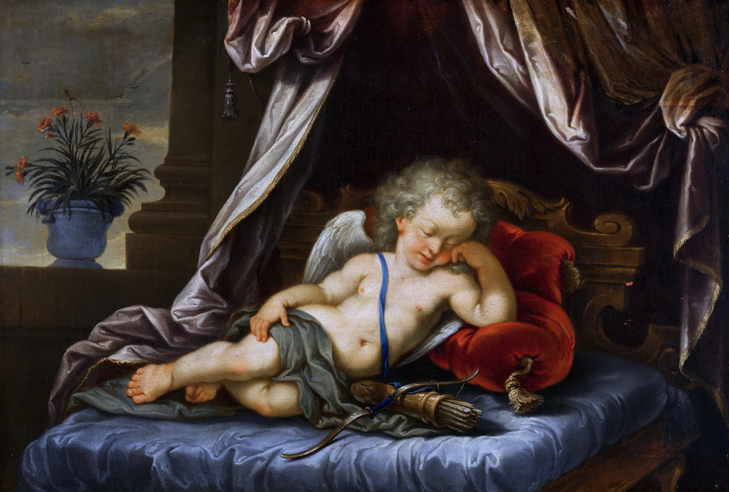 Anonymous (Southern Netherlands) - Sleeping Cupid - Oil Painting Haven