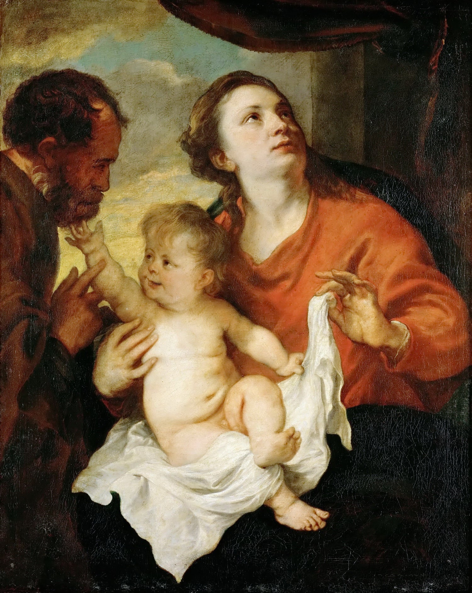 Anthony van Dyck -- Holy Family - Oil Painting Haven