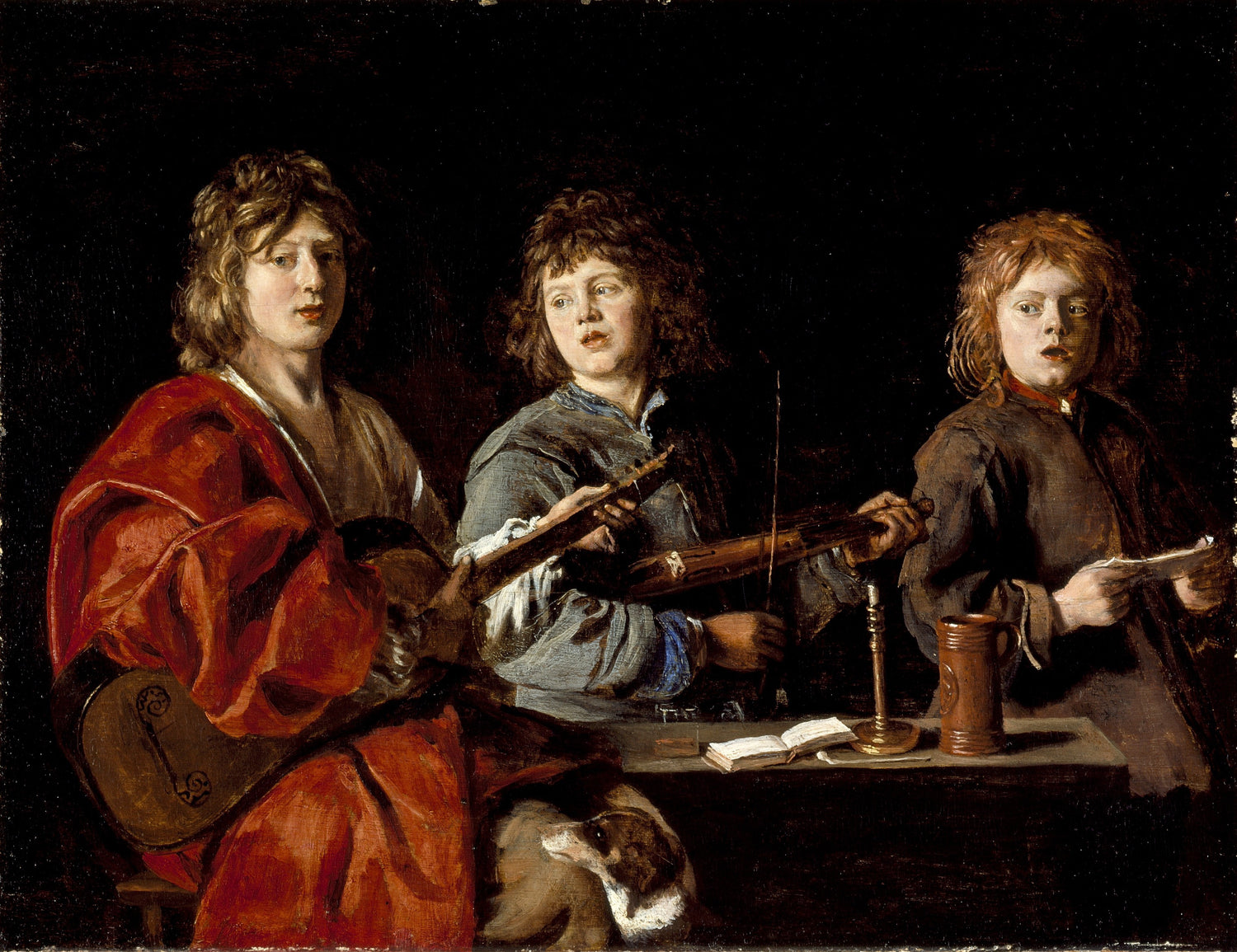 Antoine Le Nain - Three Young Musicians - Oil Painting Haven