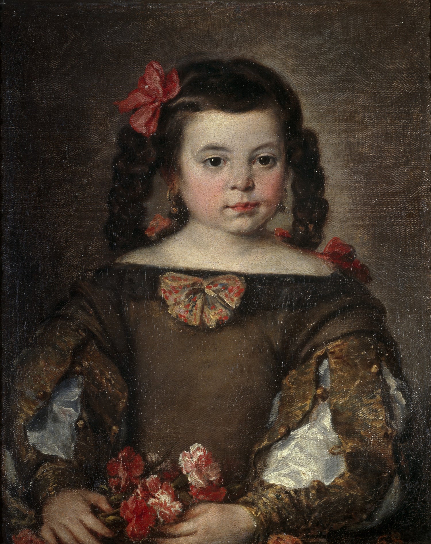 Antolínez, José-Una niña-58 cm x 46 cm - Oil Painting Haven