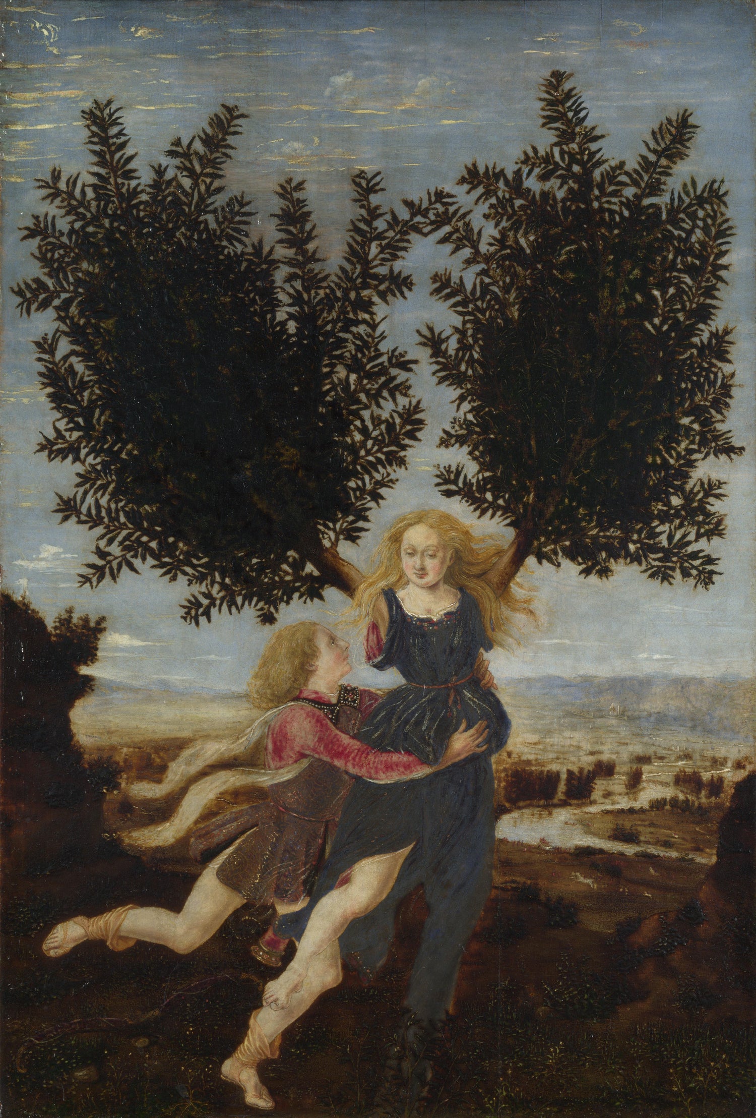 Antonio del Pollaiuolo - Apollo and Daphne - Oil Painting Haven