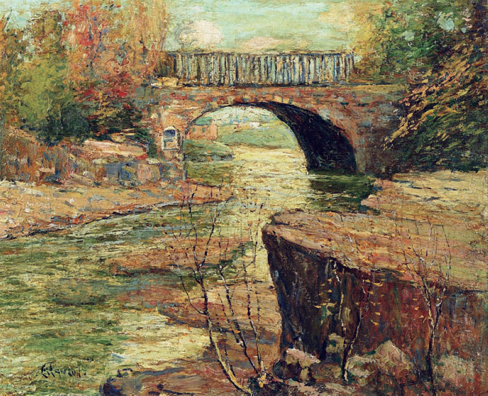 Aqueduct at Little Falls, New Jersey - Oil Painting Haven