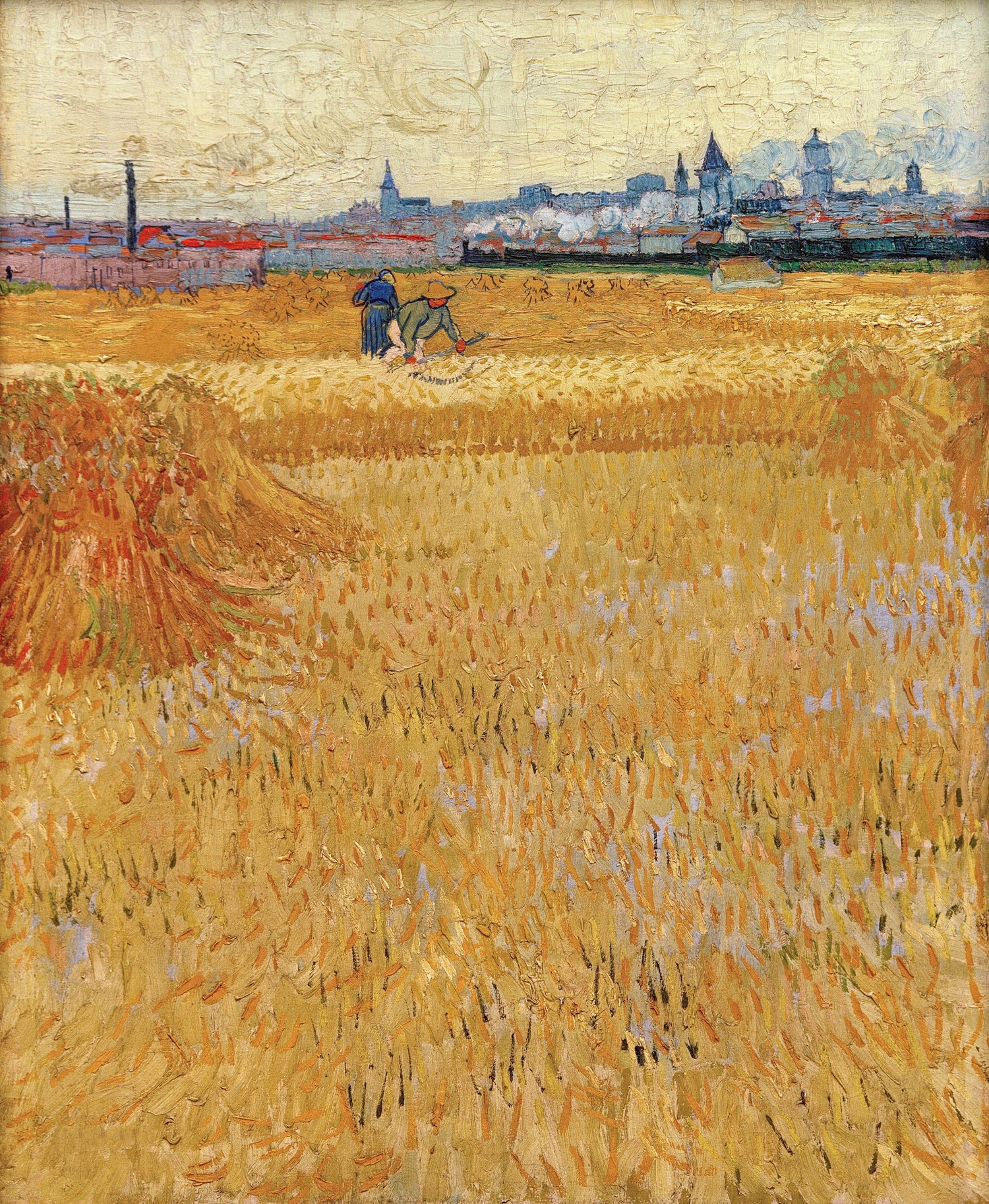 Arles View from the Wheat Fields - Oil Painting Haven