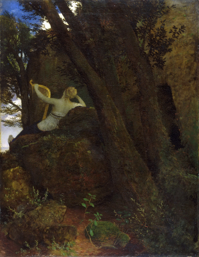 Arnold Böcklin, Swiss, 1827-1901 -- Sappho - Oil Painting Haven Oil Painting Haven