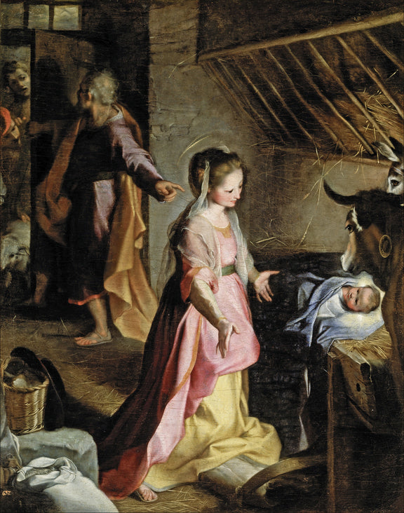 Barocci, Federico-El Nacimiento-134 cm x 105 cm - Oil Painting Haven Oil Painting Haven