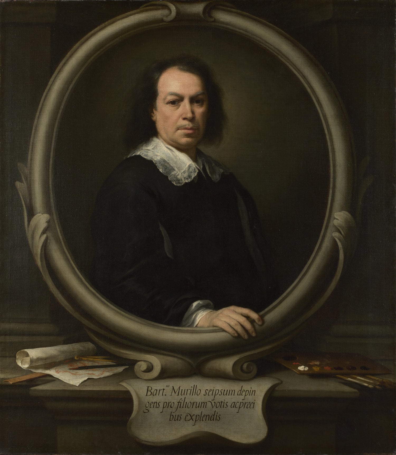 Bartolom+¬ Esteban Murillo - Self Portrait - Oil Painting Haven