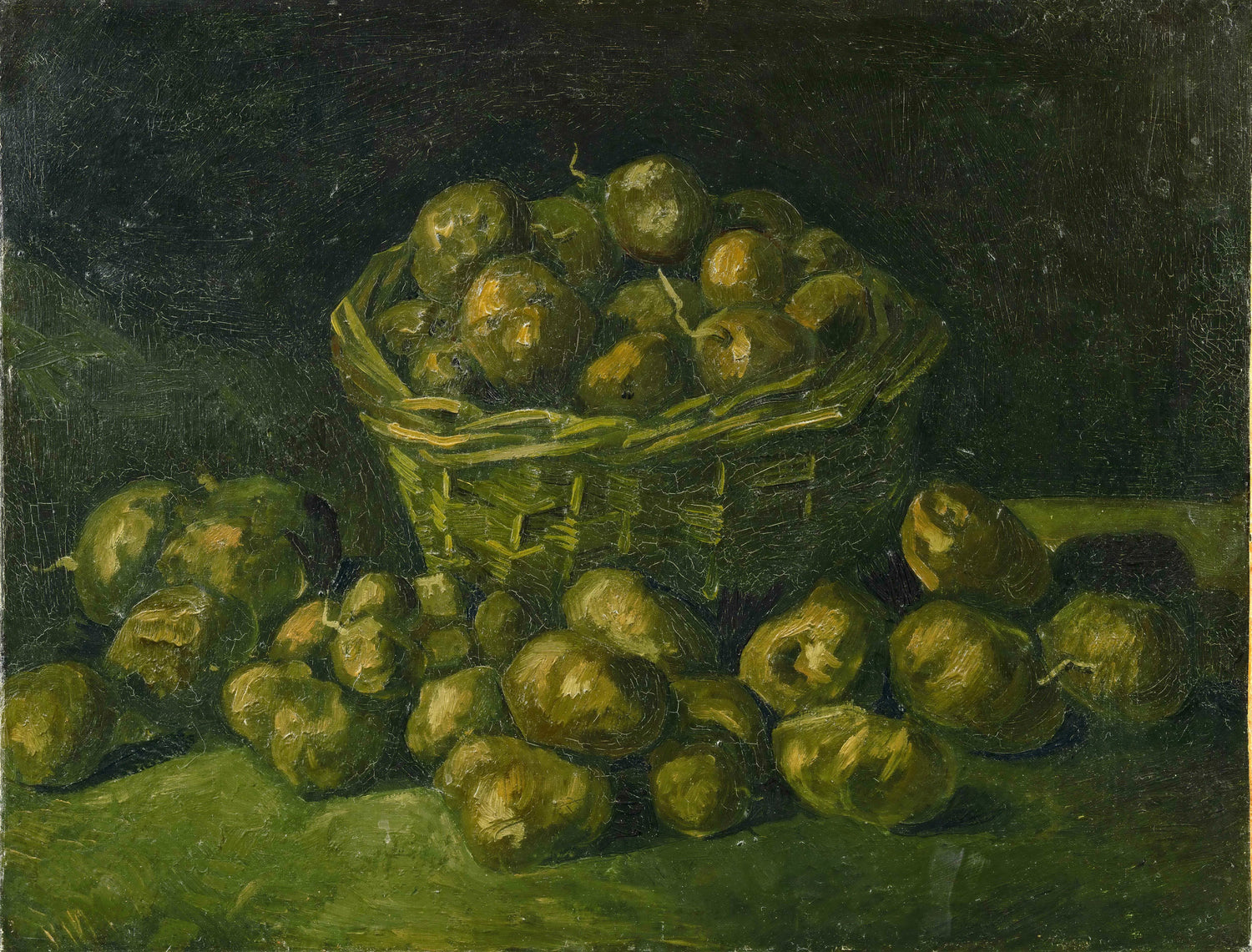 Basket of Potatoes - Oil Painting Haven