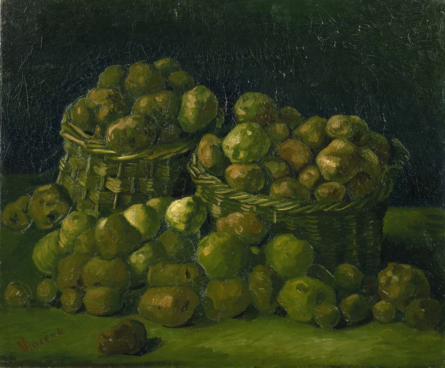 Baskets of Potatoes3 - Oil Painting Haven