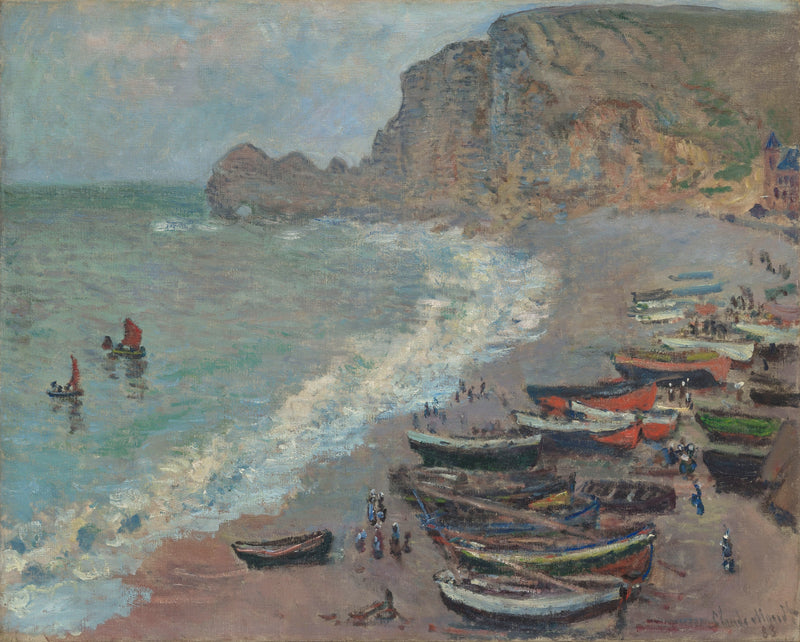 Beach at étretat, 1883 - Oil Painting Haven Oil Painting Haven