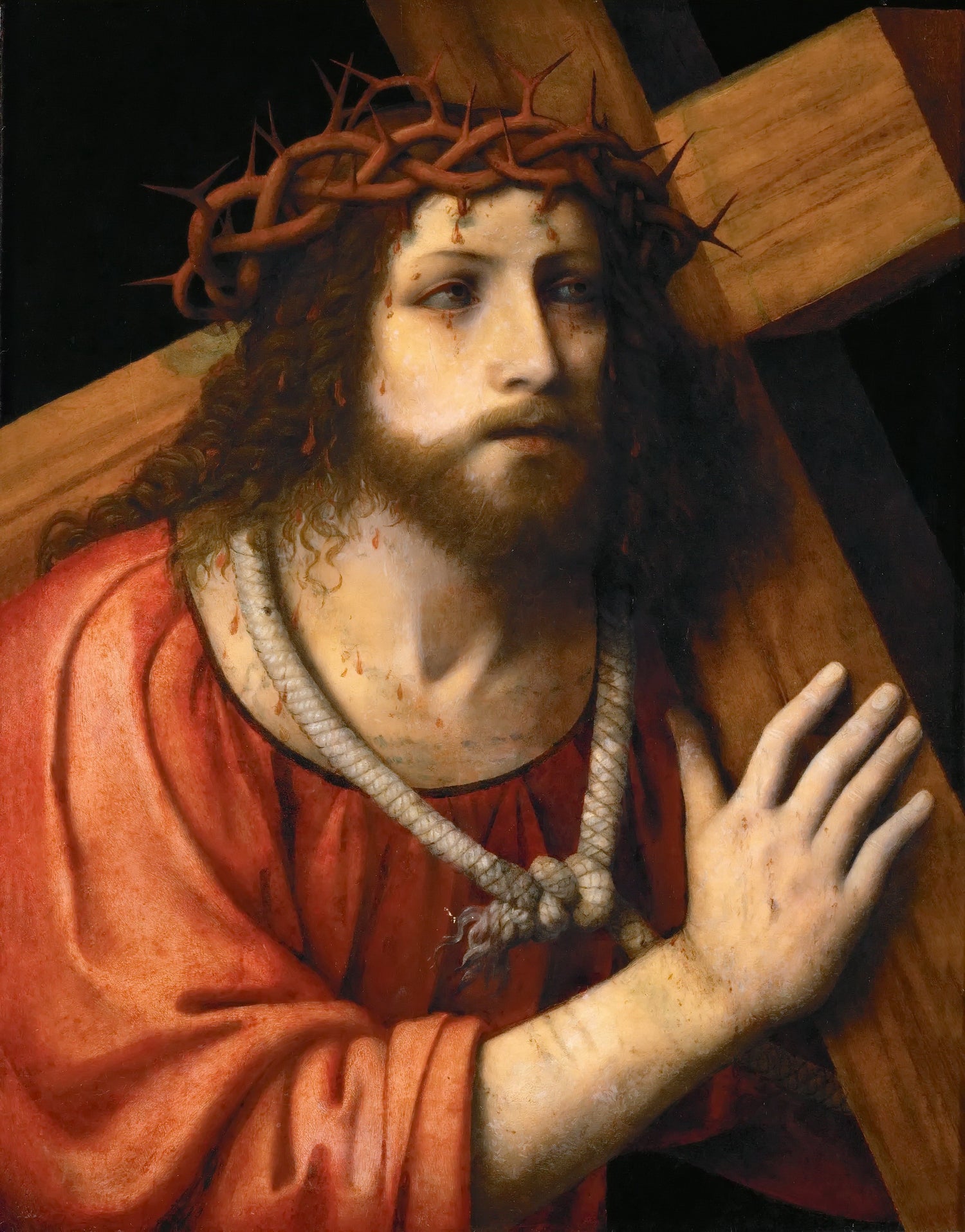 Bernardino Luini -- Christ carrying the Cross - Oil Painting Haven