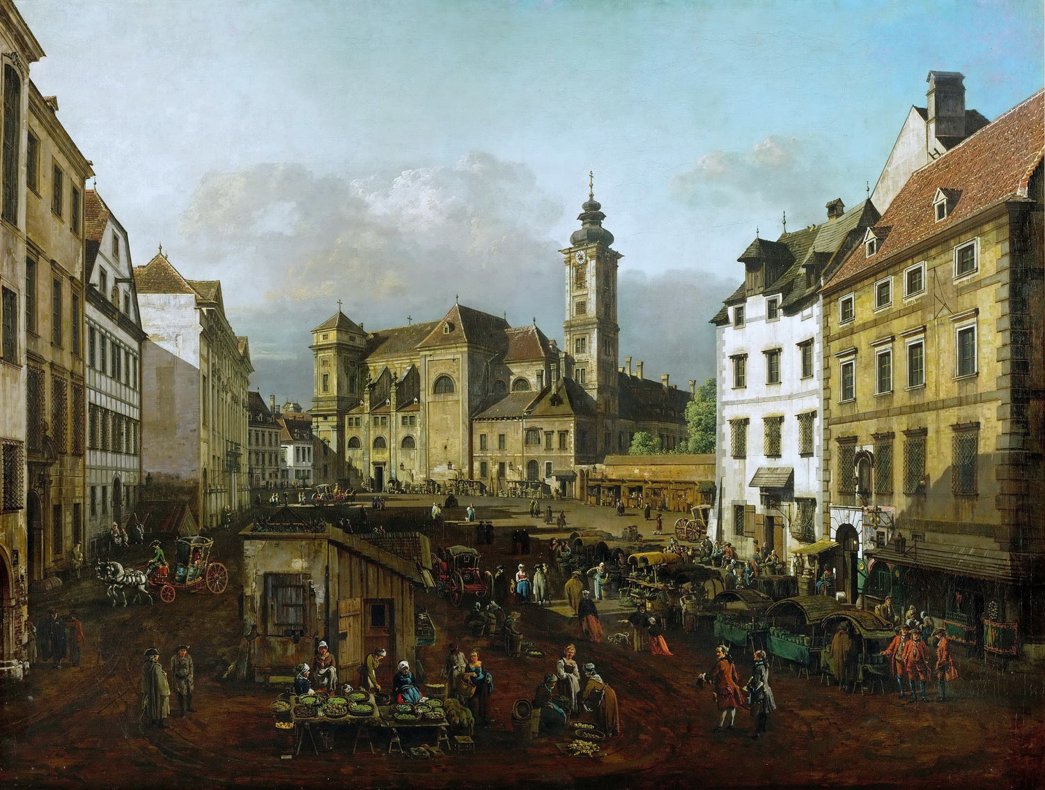 Bernardo Bellotto (1721-1780) --The Freyung in Vienna - Oil Painting Haven