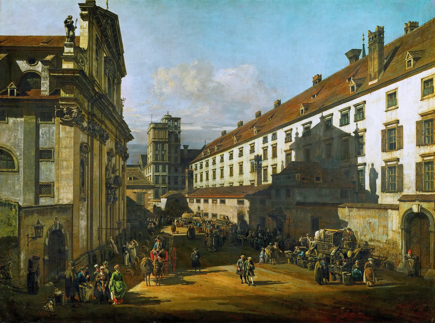 Bernardo Bellotto (1721-1780) -- Dominikanerkirche in Vienna - Oil Painting Haven