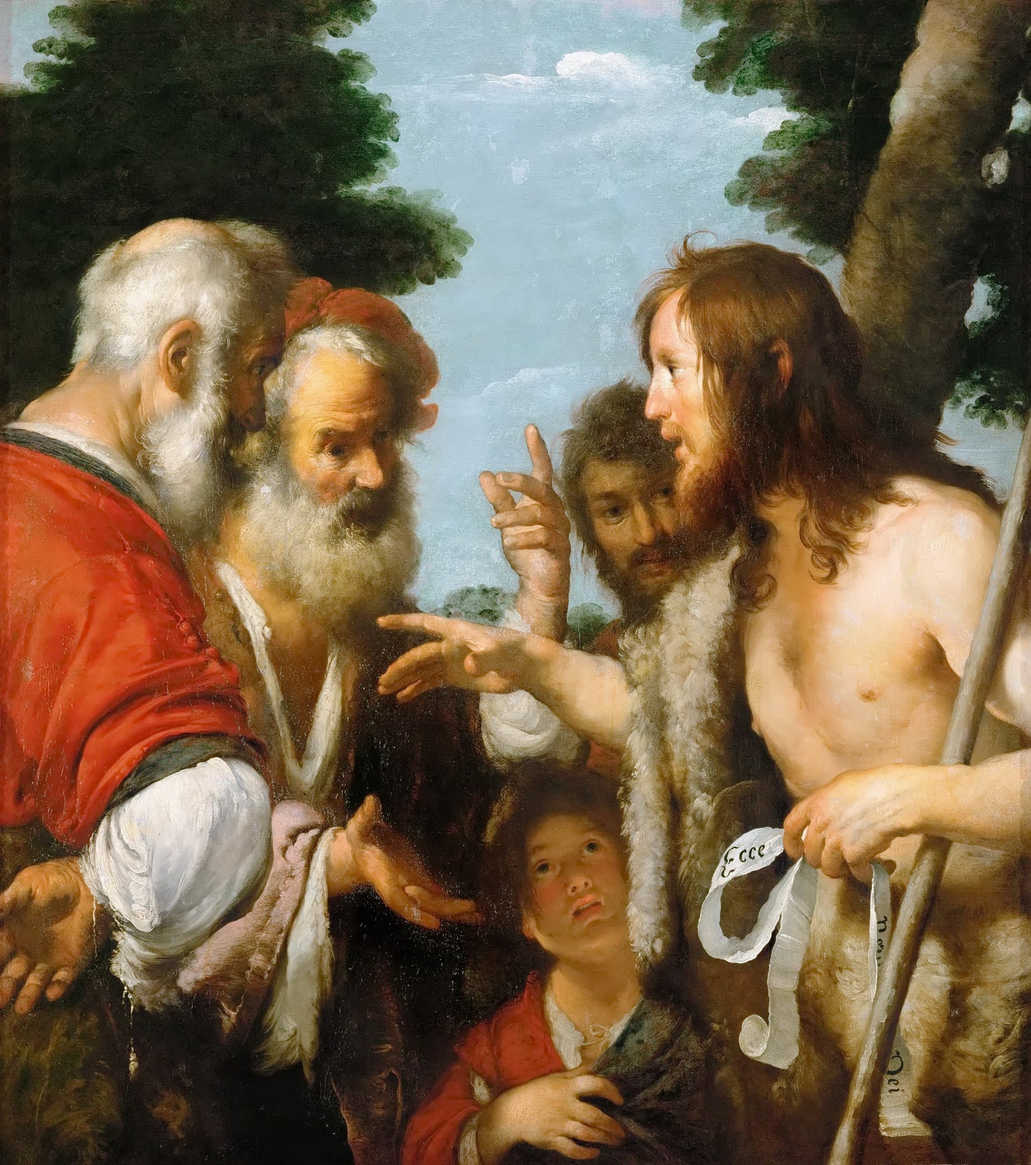 Bernardo Strozzi -- John the Baptist Preaching - Oil Painting Haven