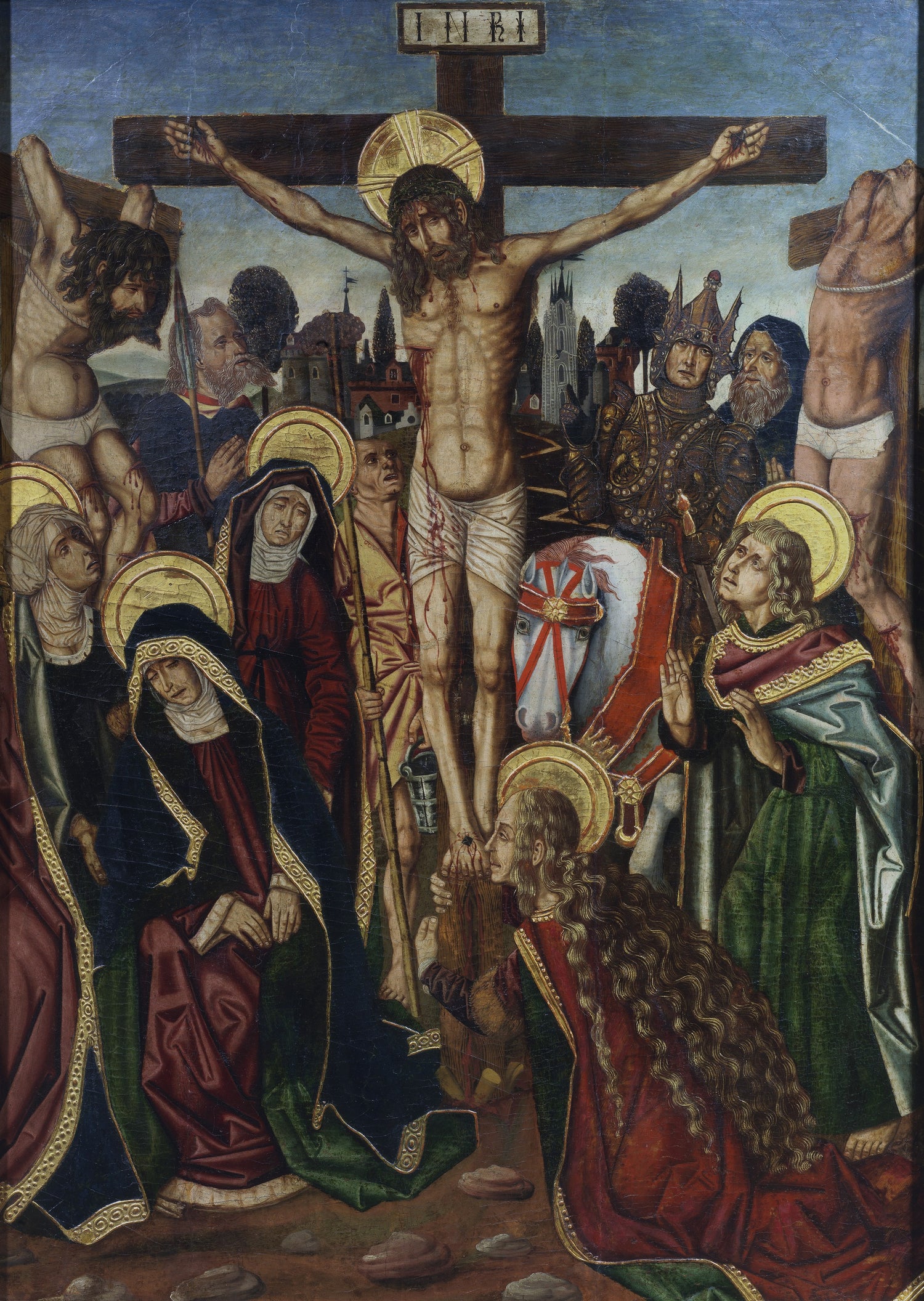 Bernat, Martín-La Crucifixión-126 cm x 92 cm - Oil Painting Haven