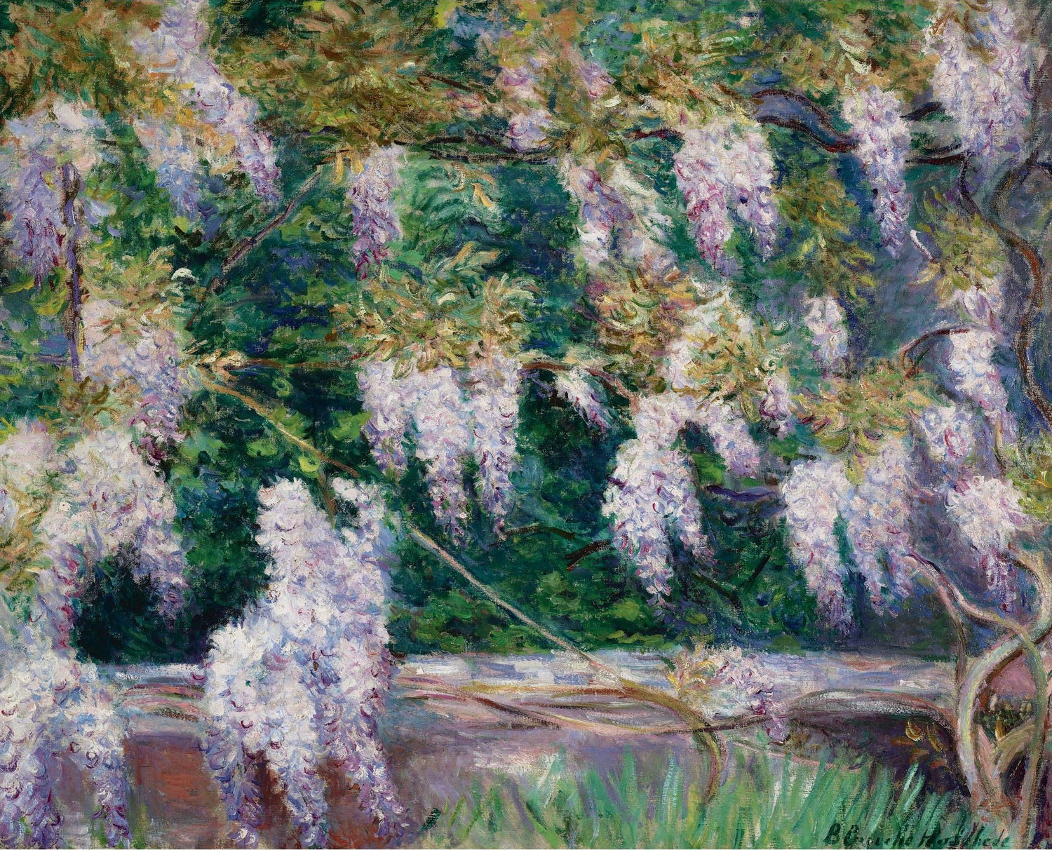 Blanche Hoschede-Monet - Wistarias at Giverny - Oil Painting Haven