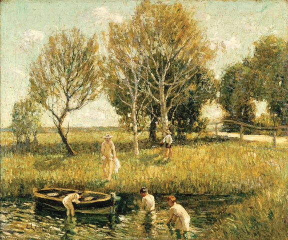 Boys Bathing, 1908-10 - Oil Painting Haven Oil Painting Haven