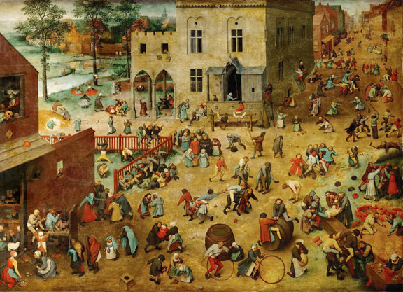 Brueghel, Pieter The Elder -- Игры детей - Oil Painting Haven Oil Painting Haven